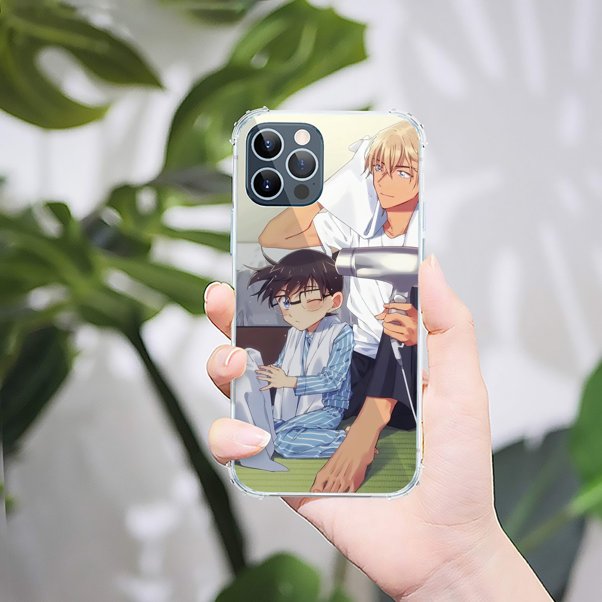 （画像用） 名探偵コナン Detective Conan 【iPhone 12シリーズ対応】透明スマホケース（クリアソフトケース）